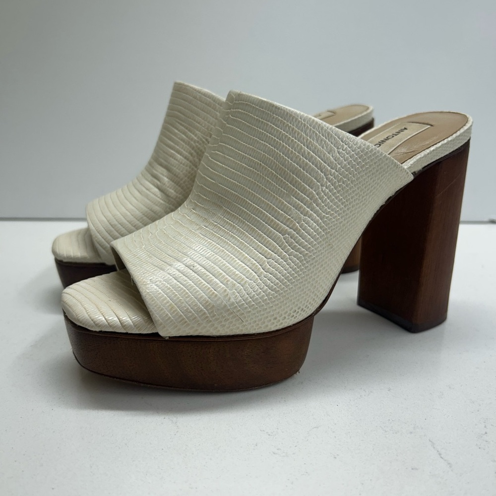 Antonio Melani Sarayyaa Cream Platform Sandals Size 5.5 - Picture 4 of 4